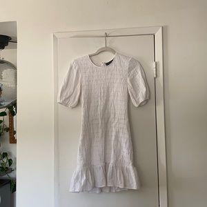 The Fifth Label White Summer Dress Puff Sleeves